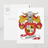 Familiecrest van Acevedo Briefkaart (Voorkant / Achterkant)