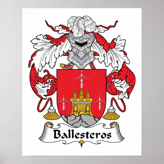 Familiecrest van Ballesteros Poster (Voorkant)
