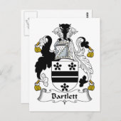 Familiecrest van Bartlett Briefkaart (Voorkant / Achterkant)
