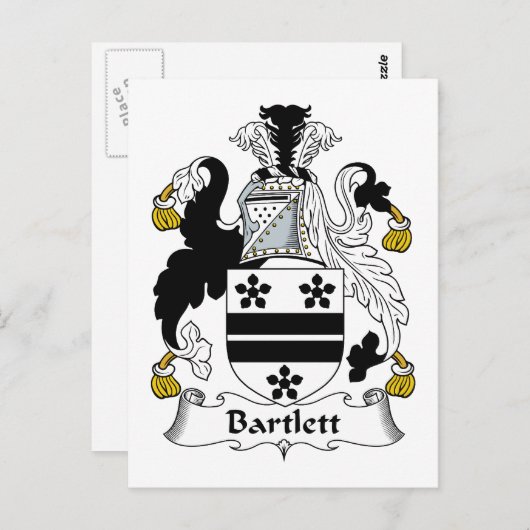Familiecrest van Bartlett Briefkaart (Voorkant / Achterkant)
