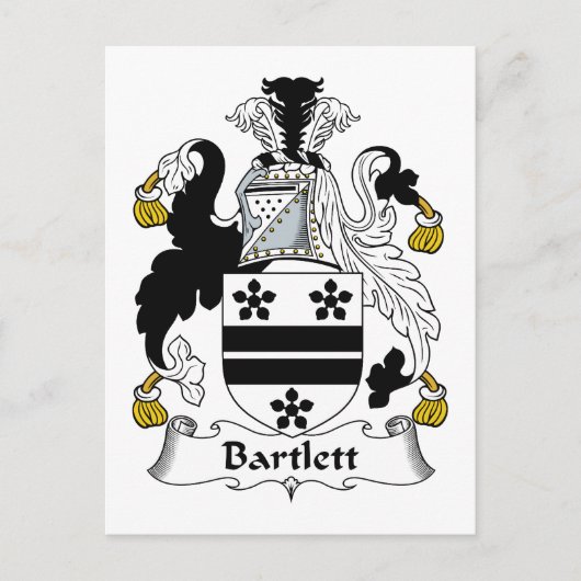 Familiecrest van Bartlett Briefkaart (Voorkant)