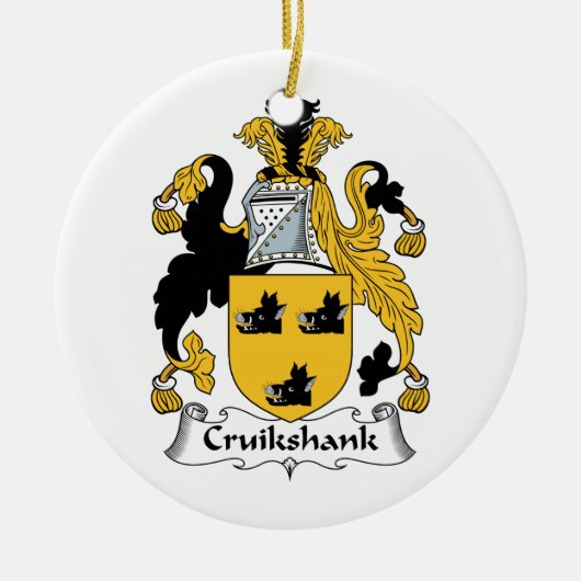 Familiecrest van Cruikshank Keramisch Ornament (Voorkant)