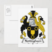 Familiecrest van Nottingham Briefkaart (Voorkant / Achterkant)