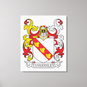 Familiecrest van Tankersley Canvas Afdruk