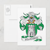 Familiecrest van Velasquez Briefkaart (Voorkant / Achterkant)