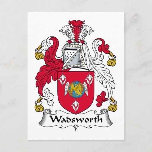 Familiecrest Wadsworth Briefkaart (Voorkant)