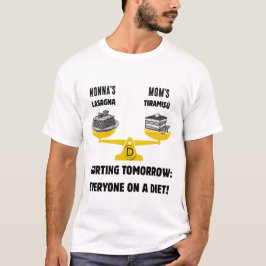 Familiecrisis: Lasagne versus Tiramisu Balans T-shirt