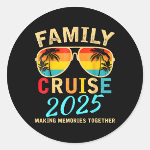 Familiecruise 2025 Beach Matching zomervakantie Ronde Sticker
