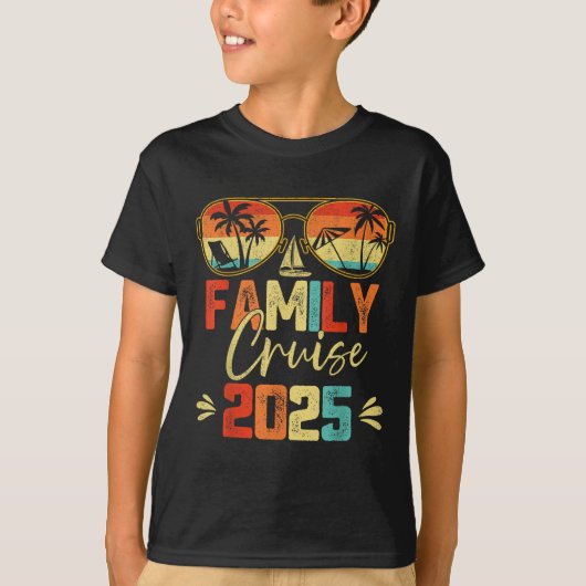 Familiecruise 2025 Beach Matching zomervakantie T-shirt (Voorkant)
