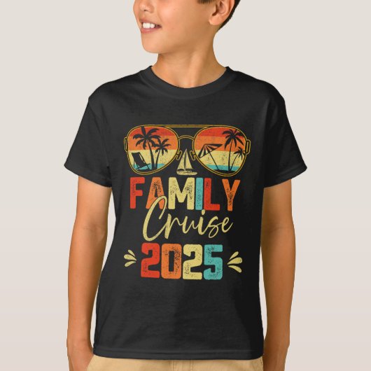 Familiecruise 2025 Beach Matching zomervakantie T-shirt (Voorkant)