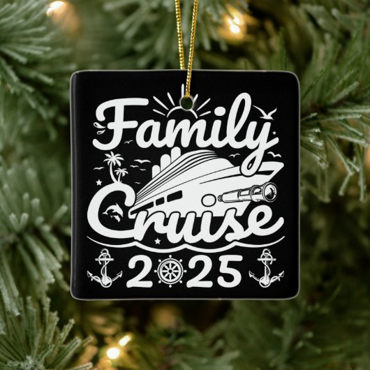 Familiecruise 2025 Cool Funny Familiecruise Keramisch Ornament (Boom)