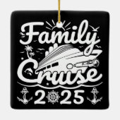 Familiecruise 2025 Cool Funny Familiecruise Keramisch Ornament (Achterkant)