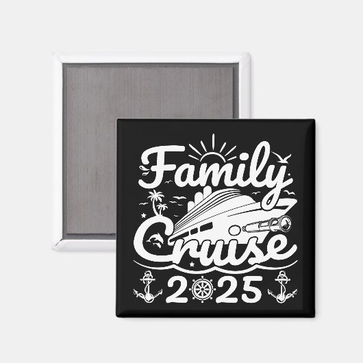 Familiecruise 2025 Cool Funny Familiecruise Magneet (Voorkant / Achterkant)