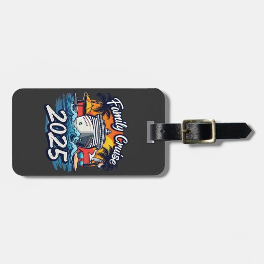 Familiecruise 2025 Familie Matching Crew Ship Bagagelabel (Voorkant horizontaal)