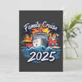 Familiecruise 2025 Familie Matching Crew Ship Bedankkaart (Staand voorkant)