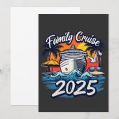 Familiecruise 2025 Familie Matching Crew Ship Bedankkaart (Voorkant / Achterkant)