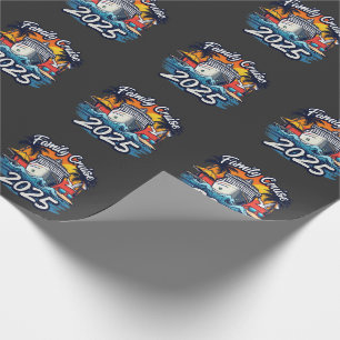 Familiecruise 2025 Familie Matching Crew Ship Cadeaupapier