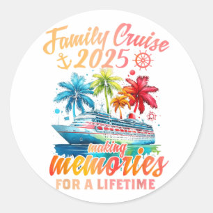 Familiecruise 2025 Familie Matching Cruise Vakanti Ronde Sticker