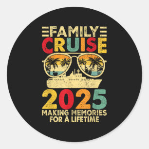 Familiecruise 2025 Familie Matching T-shirt Zomer Ronde Sticker