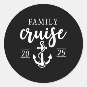 Familiecruise 2025 Familie Vakantie Matching voor  Ronde Sticker