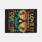 Familiecruise 2025 I Love It When We're Cruisin' T Fleece Deken (Voorkant (Horizontaal))