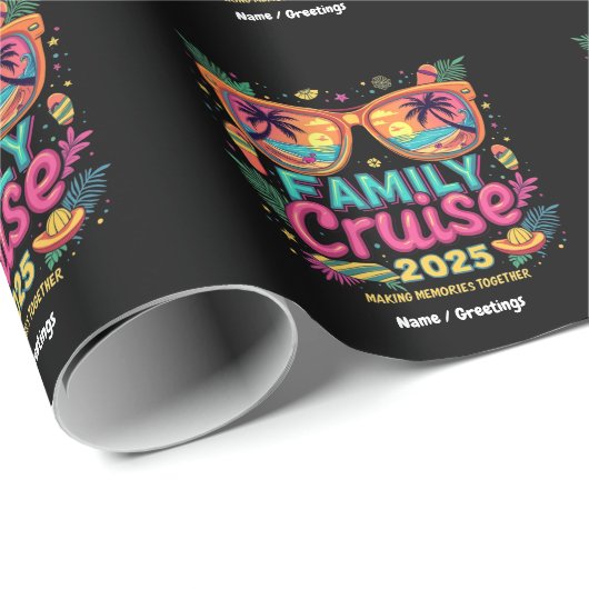 Familiecruise 2025 samen herinneringen maken cadeaupapier (Rol Hoek)