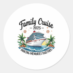 Familiecruise 2025 Vakantiereis Familie Matching C Ronde Sticker