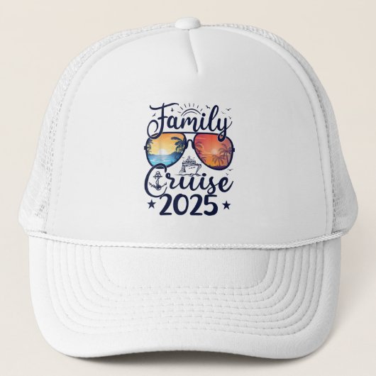 Familiecruise 2025 Zomervakantie Matching Familie Trucker Pet (Voorkant)