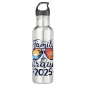 Familiecruise 2025 Zomervakantie Matching Familie Waterfles (Voorkant)