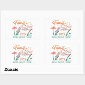 Familiecruise 2027: samen herinneringen maken rechthoekige sticker (Vel)