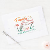 Familiecruise 2027: samen herinneringen maken rechthoekige sticker (Envelop)