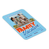 Familiecruise Blauw Tropisch Personaliseren Magneet (Rechterzijde)