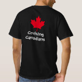 Familiecruise Canadezen personaliseren zwart T-shi T-shirt (Achterkant)
