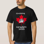 Familiecruise Canadezen personaliseren zwart T-shi T-shirt (Voorkant)