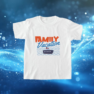 Familiecruise Kinder vakantie Sinaasappel/Blauw T-shirt