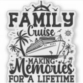 Familiecruise maken herinneringen vakantie Squad C Sticker (Voorkant)