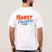 Familiecruise Sinaasappel/Zwart PERSONALISEREN T-s T-shirt (Achterkant)
