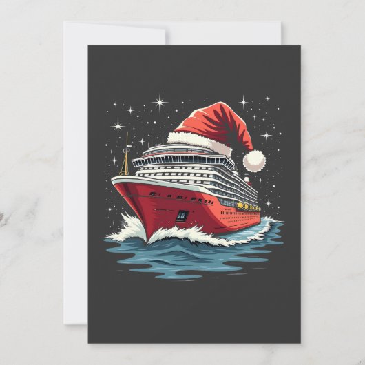 Familiecruiseschip Matching Christmas Bedankkaart (Voorkant)