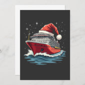 Familiecruiseschip Matching Christmas Bedankkaart (Voorkant / Achterkant)