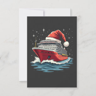 Familiecruiseschip Matching Christmas Bedankkaart