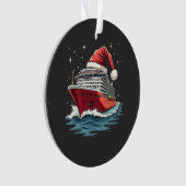 Familiecruiseschip Matching Christmas Ornament (voorkant)