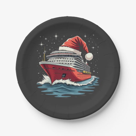 Familiecruiseschip Matching Christmas Papieren Bordje (Voorkant)