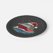Familiecruiseschip Matching Christmas Papieren Bordje (Gekanteld)