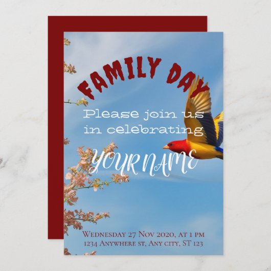 Familiedag Kaart (Voorkant / Achterkant)