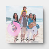 Familiedag | Moderne fotonaam gepersonaliseerd Fotoplaat (Voorkant)