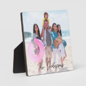 Familiedag | Moderne fotonaam gepersonaliseerd Fotoplaat (Voorkant)