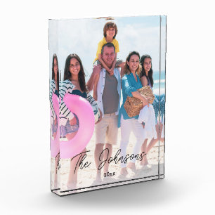 Familiedag Moderne fotonaam Gepersonaliseerde De Fotoblokken