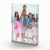 Familiedag | Moderne fotonaam Gepersonaliseerde De Fotoblokken (Rechts)