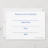 Familiedag Uitnodiging met gezinsgezichten (Achterkant)