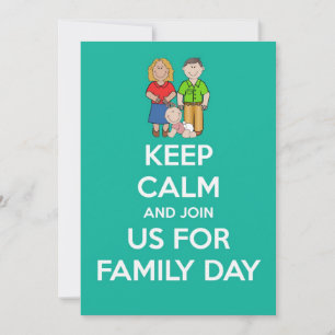 Familiedag Uitnodiging met ouders &baby houdt kalm